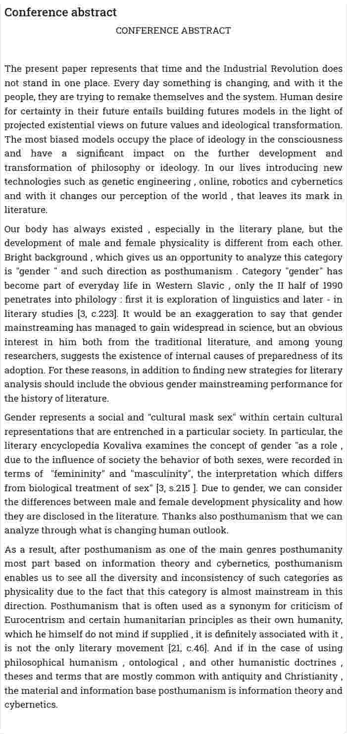 Conference abstract