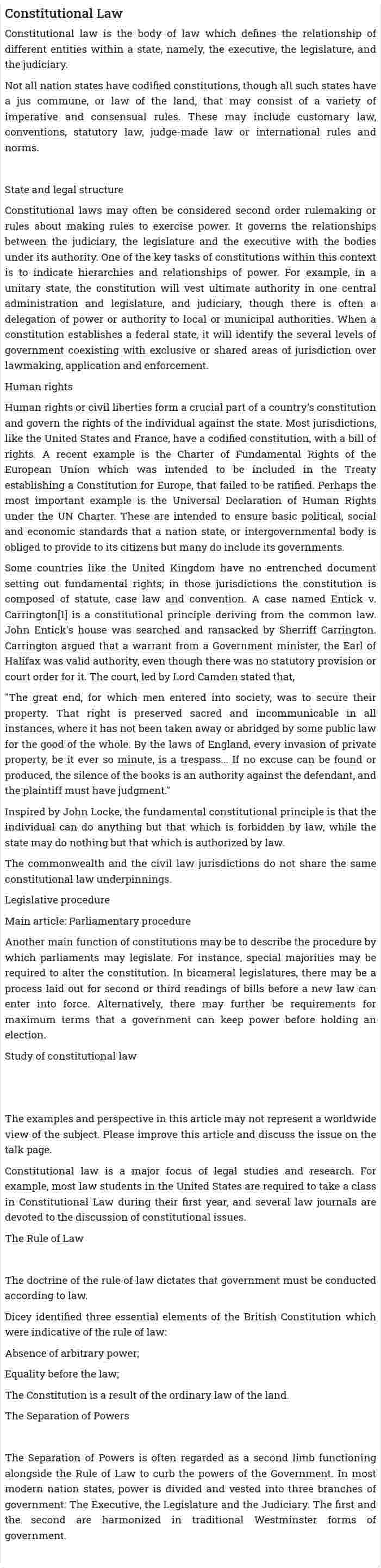 Constitutional Law