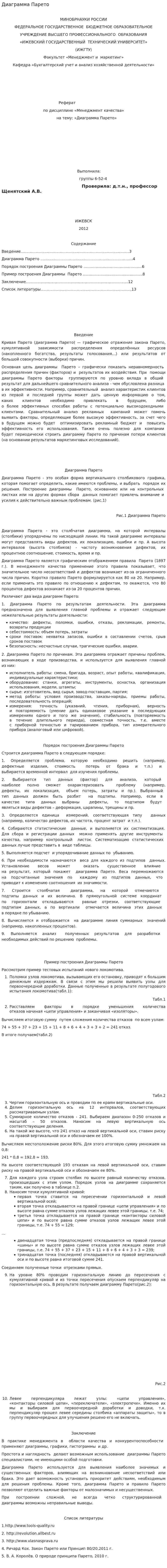 Диаграмма Парето. 2