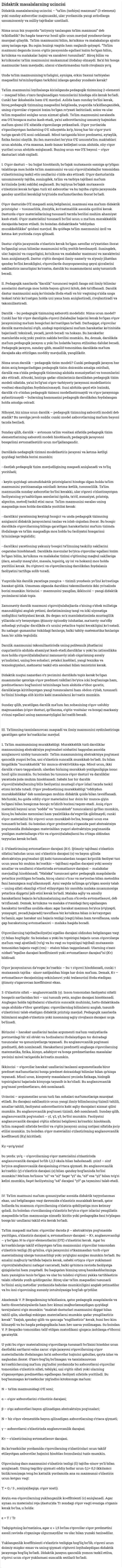Didaktik masalalarning ucincisi