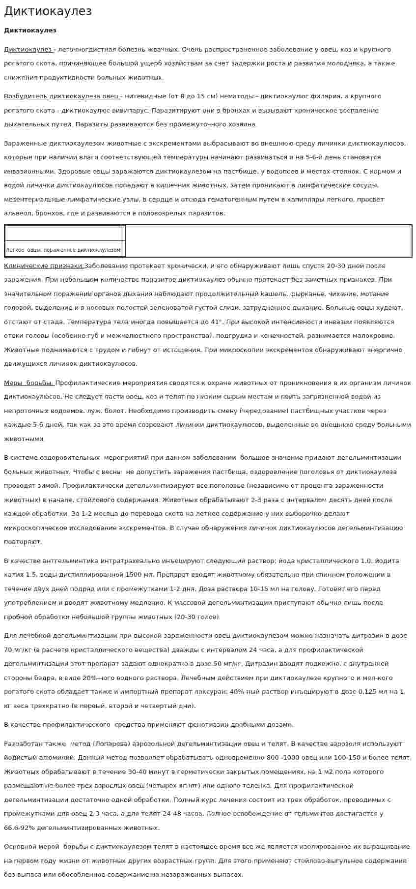 Диктиокаулез