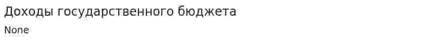 Доходы государственного бюджета