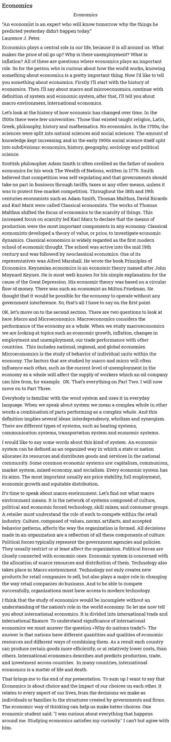 Economics