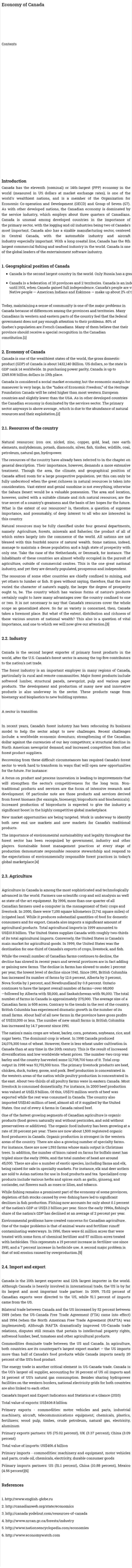 Economy of Canada