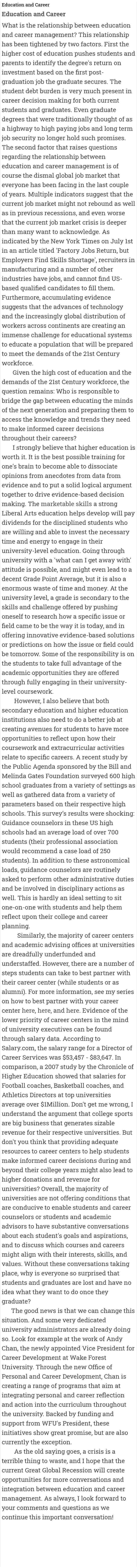 Education and Career