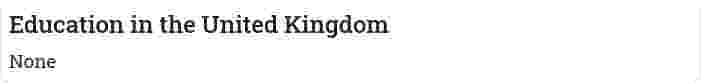 Education in the United Kingdom. 2