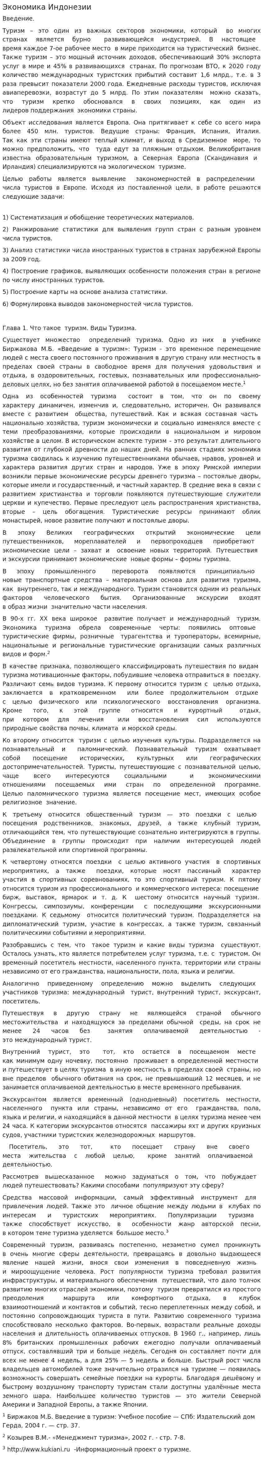 Экономика Индонезии. 2