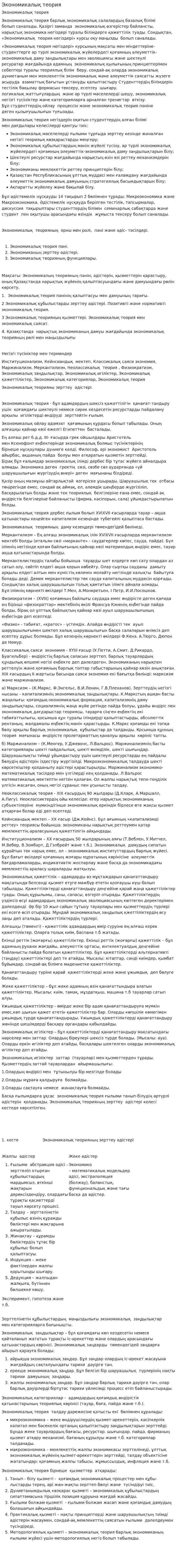 Экономикалық теория