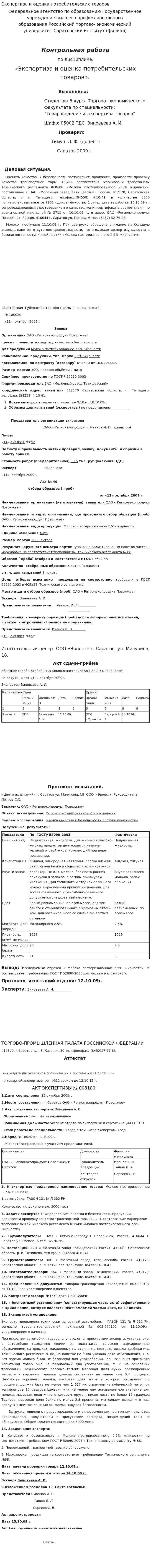 Экспертиза и оценка потребительских товаров