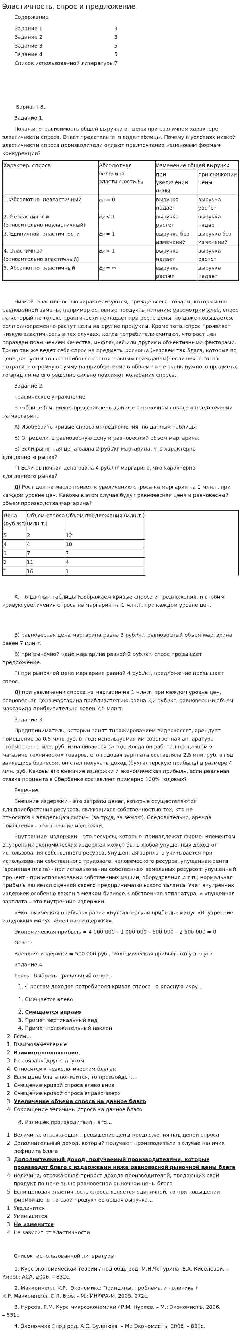 Эластичность, спрос и предложение. 2