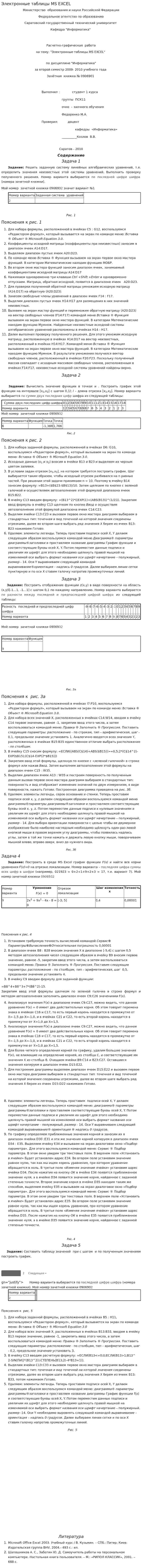 Электронные таблицы MS EXCEL