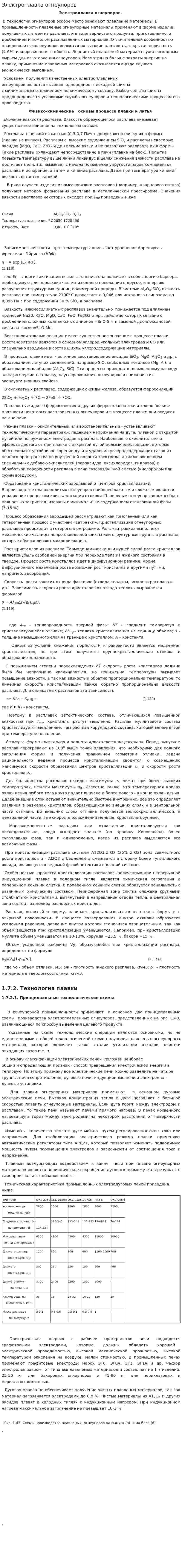 Электроплавка огнеупоров