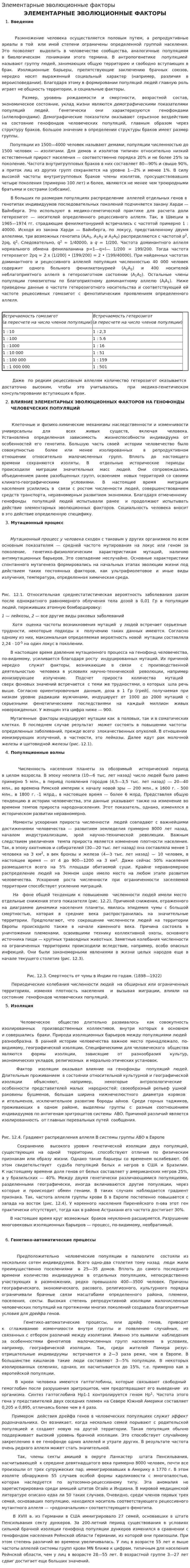 Элементарные эволюционные факторы