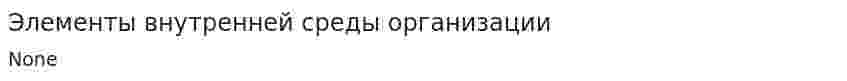 Элементы внутренней среды организации. 2