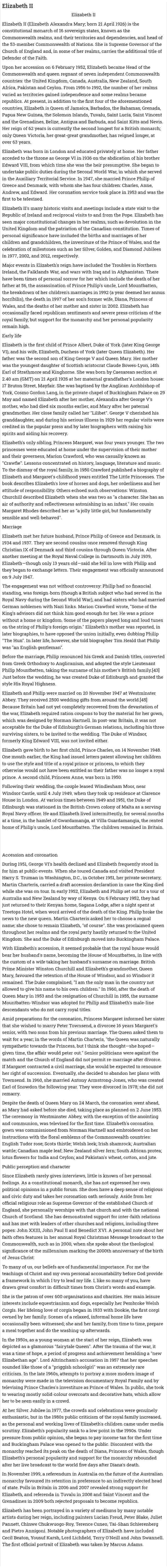 Elizabeth II