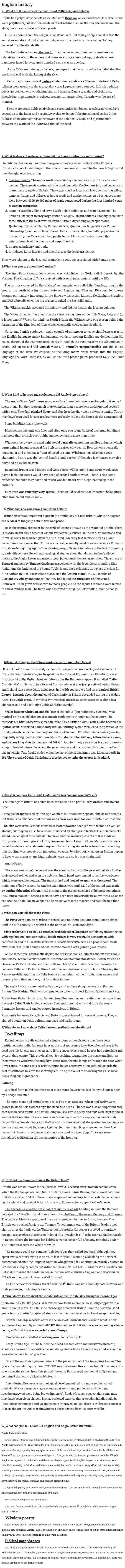 English history