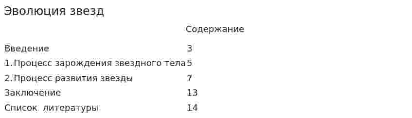 Эволюция звезд