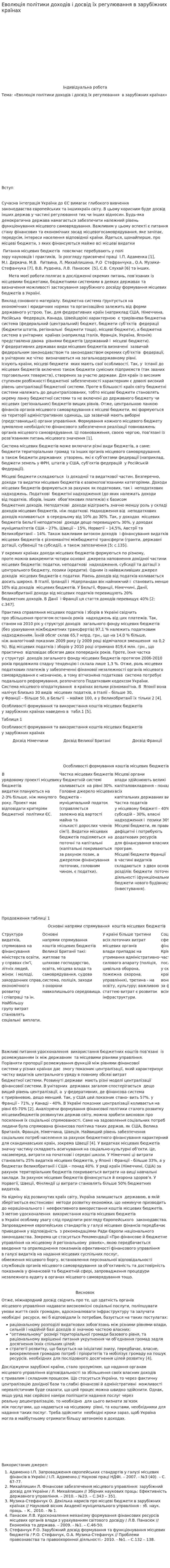 Еволюція політики доходів і досвід їх регулювання в зарубіжних країнах