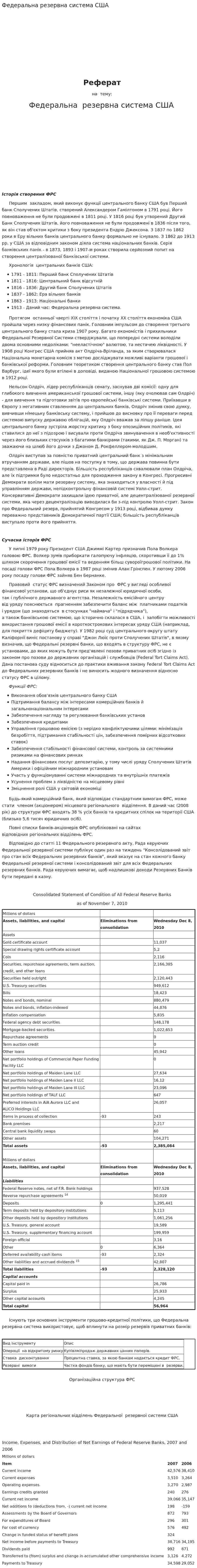 Федеральна резервна система США
