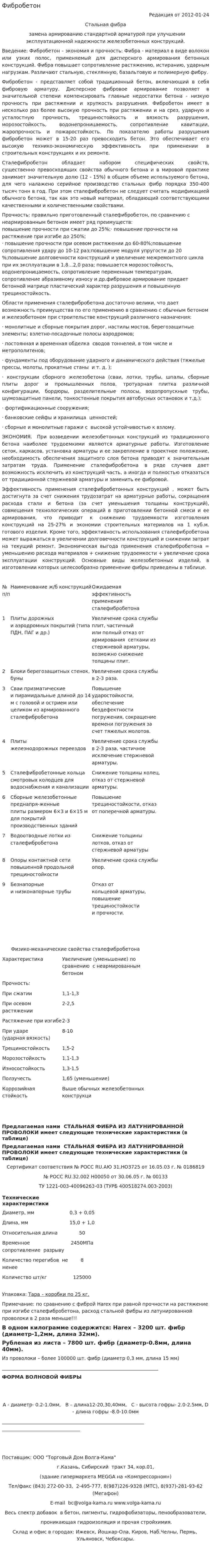 Фибробетон. 2