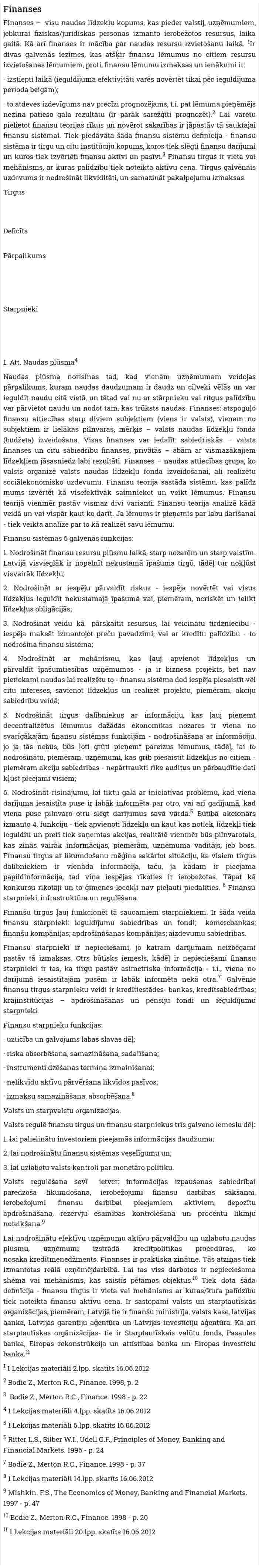 Finanses