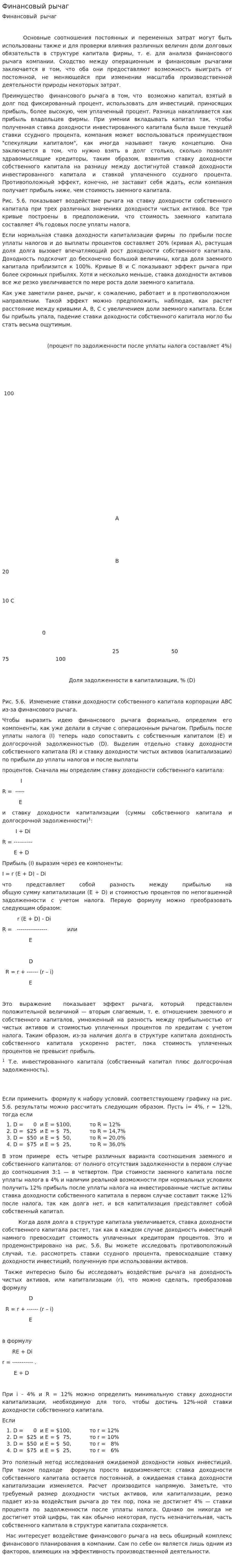 Финансовый рычаг