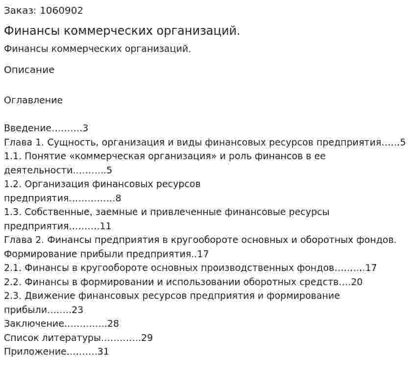 Финансы коммерческих организаций. (курсовая работа) 