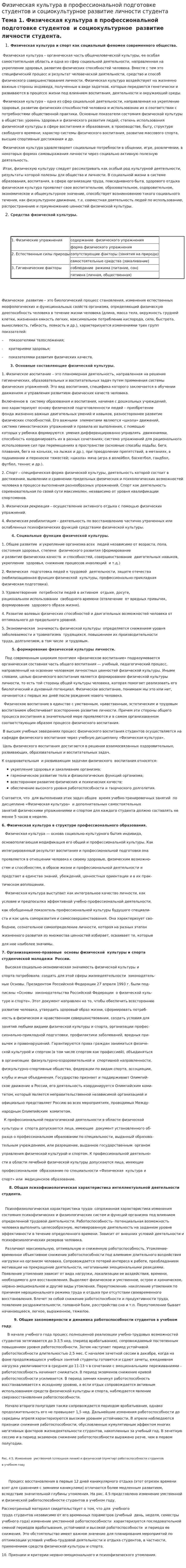 Физическая культура в профессиональной подготовке студентов и социокультурное развитие личности студента. 4