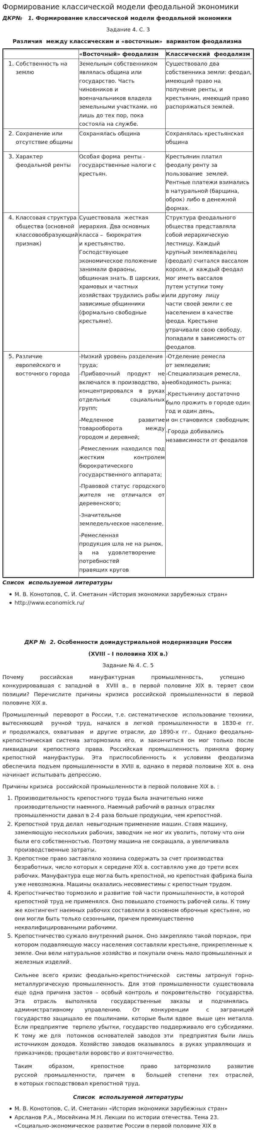 Формирование классической модели феодальной экономики. 2