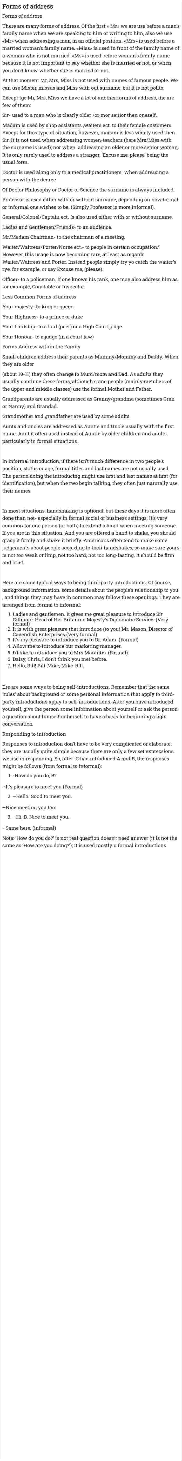 Forms of address