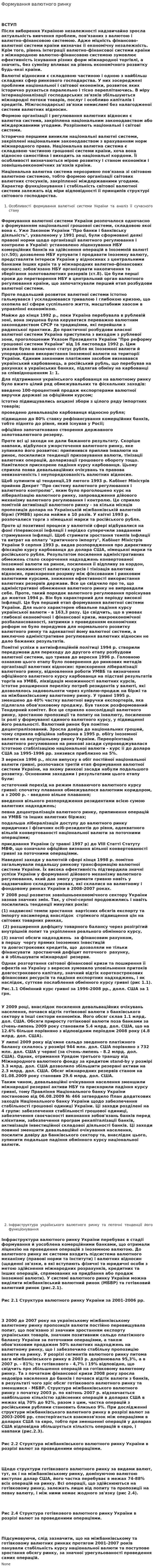 Формування валютного ринку