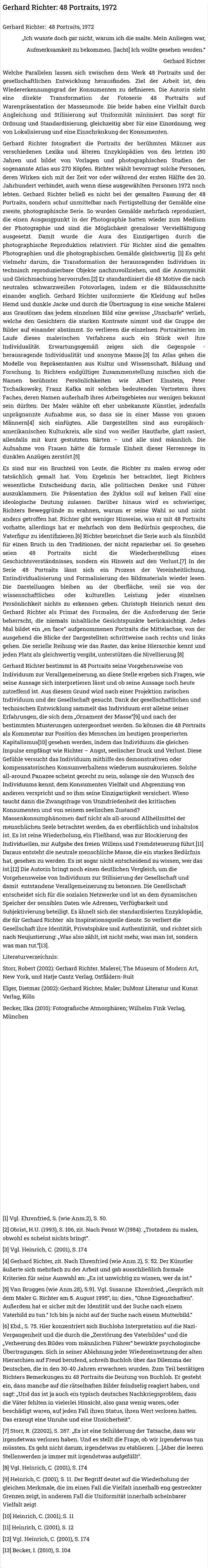 Gerhard Richter: 48 Portraits, 1972