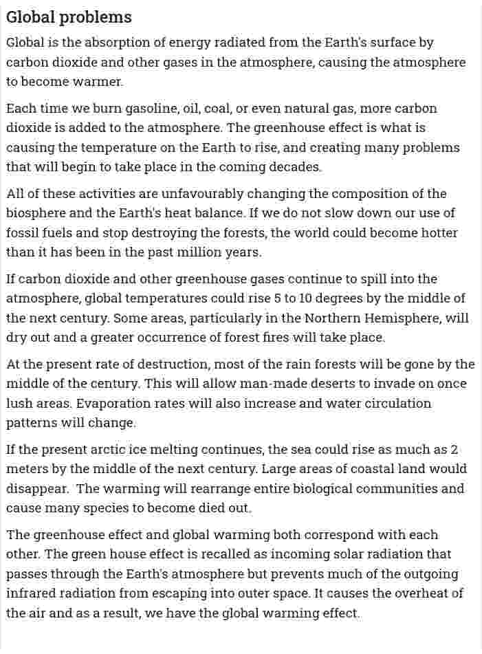 Global problems