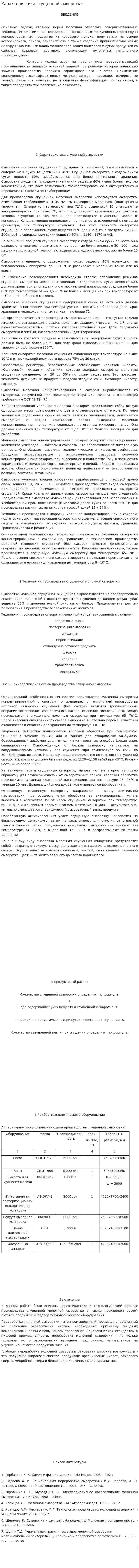 Характеристика сгущенной сыворотки