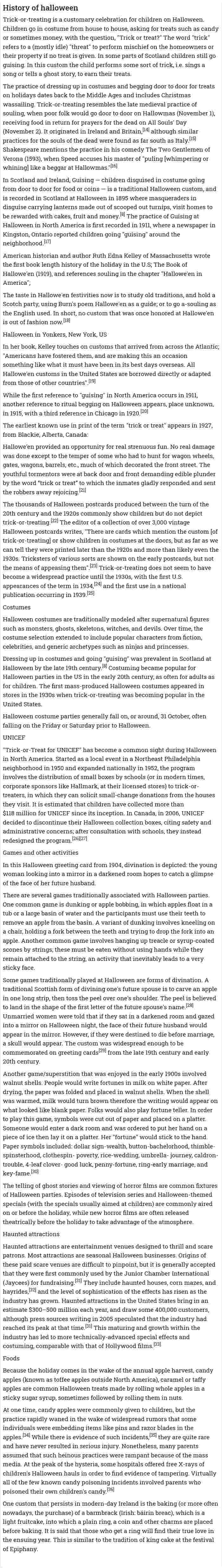 History of halloween