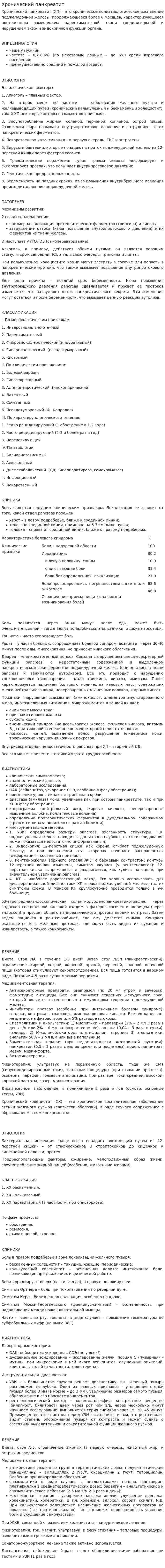 Хронический панкреатит. 2