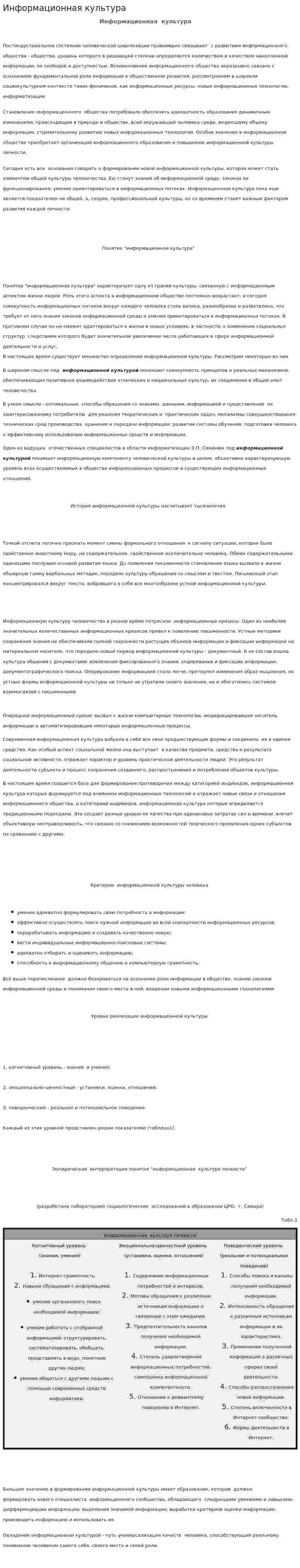 Информационная культура. 10