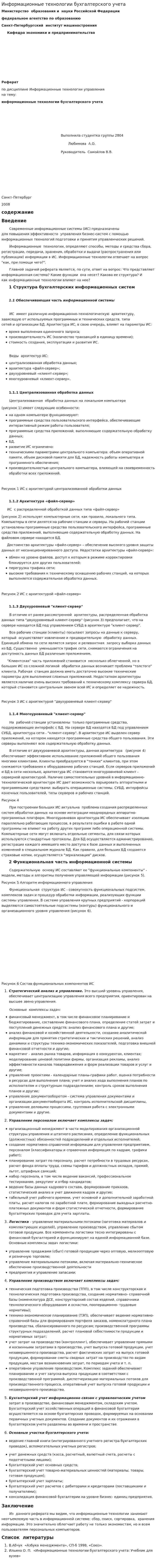 Информационные технологии бухгалтерского учета