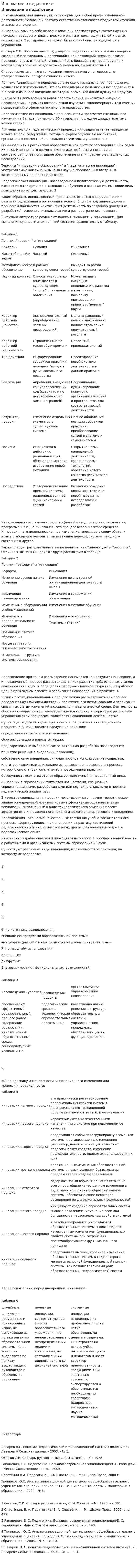 Инновации в педагогике. 4