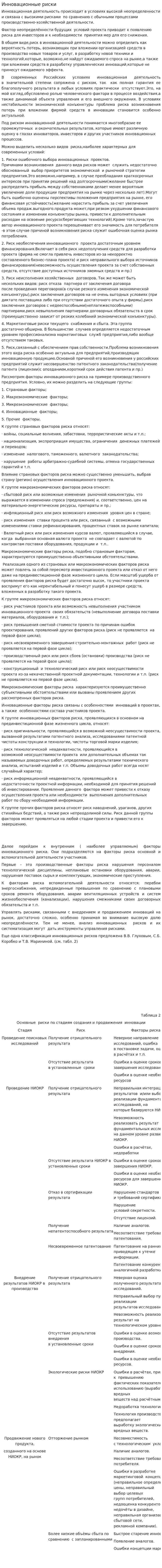 Инновационные риски. 3