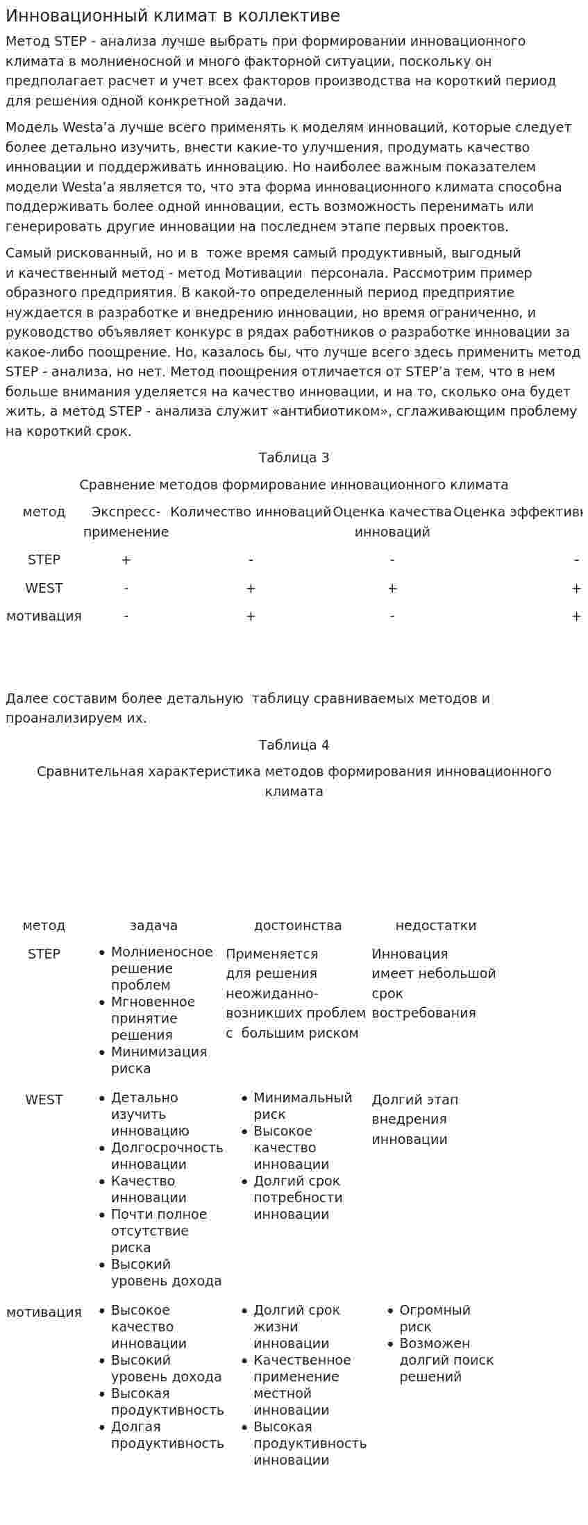 Инновационный климат в коллективе