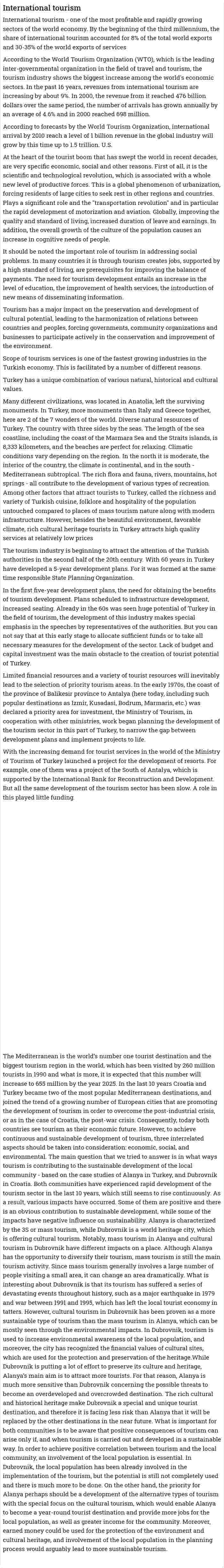 International tourism