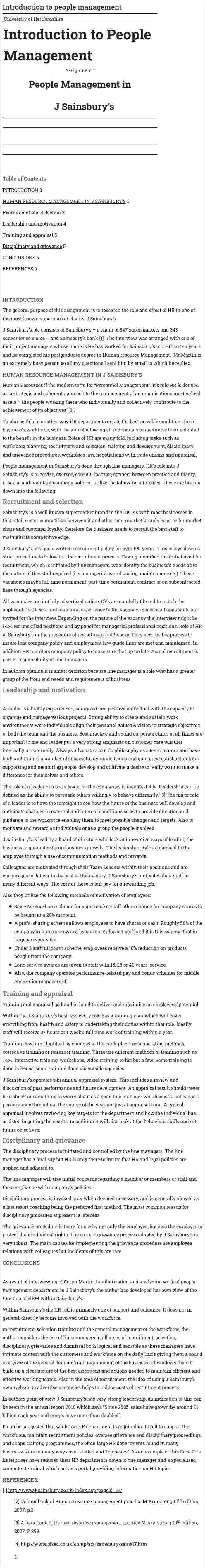 Introduction to people management