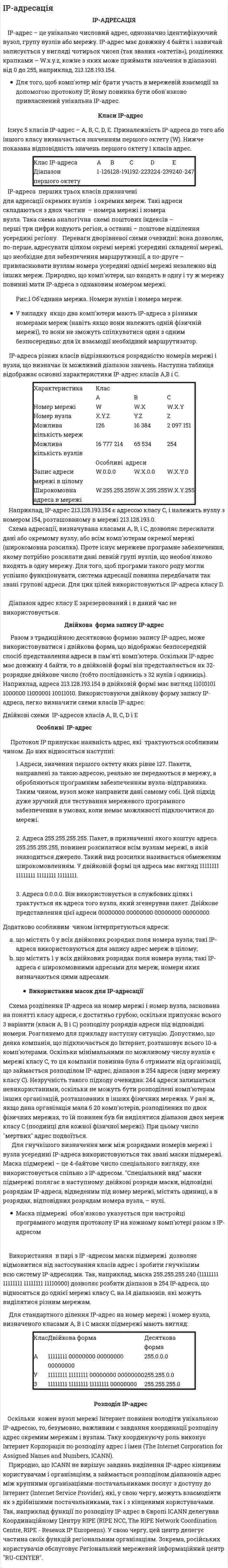 IP-адресацiя