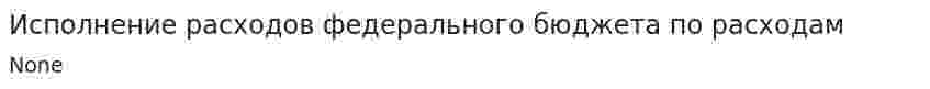 Исполнение расходов федерального бюджета по расходам