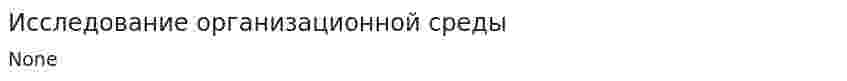 Исследование организационной среды