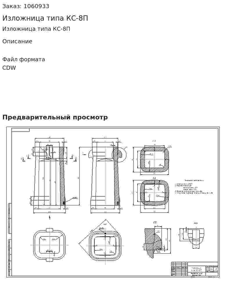Изложница типа КС-8П 
