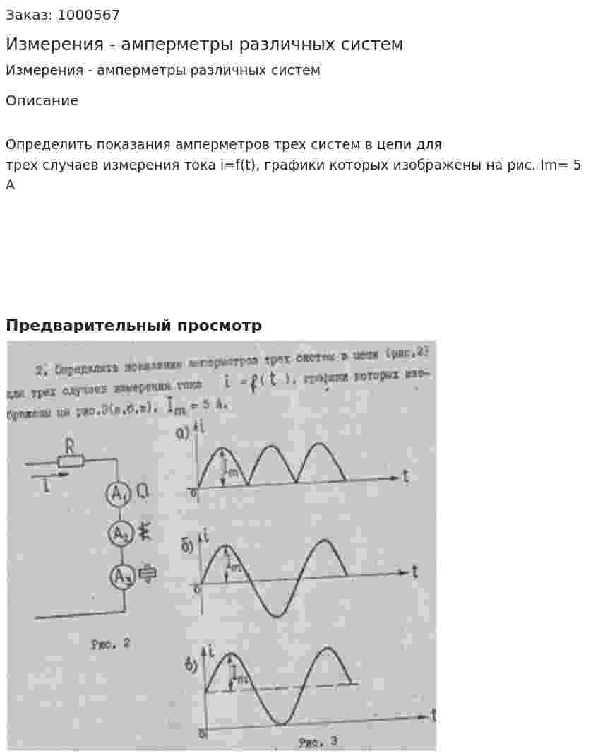 Измерения - амперметры различных систем 