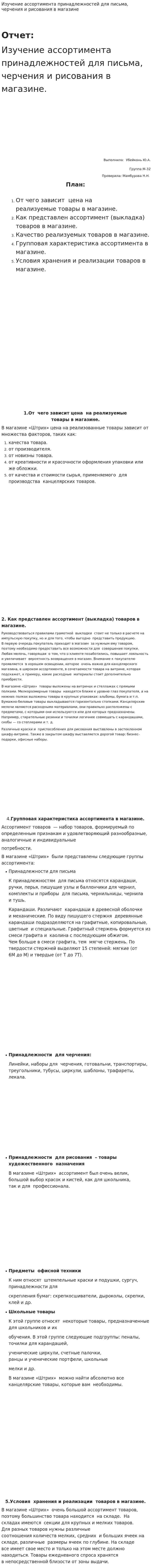 Изучение ассортимента принадлежностей для письма, черчения и рисования в магазине