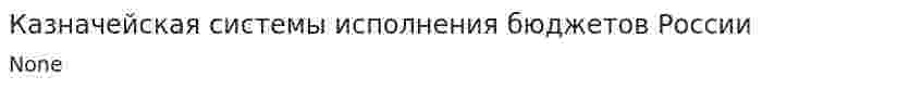 Казначейская системы исполнения бюджетов России
